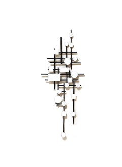 Buy Helga Metal And Mirror Wall Art 50X4X117.5Cm - Black in UAE