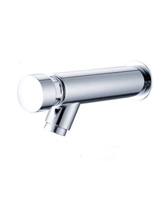 اشتري Milano G1/2 Wall Mounted Brass Cold Water Faucet Bathroom Press Method Automatic Closing Tap Lavatory Washing Hands Water Saving Chrome في الامارات