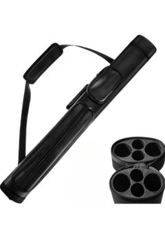 Buy 2 x 2 Hard Oval Pool Cue Billiard Stick Carrying Case Pool Table Accessories Pool Cue Case Pool Stick Case Billiard Cue Cases 4 Holes Pu Pool Cue Bags with 2 Pieces Pool Chalk Cubes in UAE