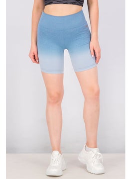 Buy Women Sportswear Fit Biking Short, Indigo in Saudi Arabia