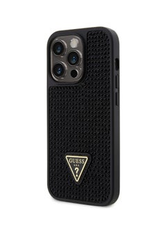 Buy Guess Rhinestone Case with Triangle Logo for iPhone 15 Pro - Black in UAE