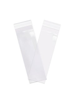 Buy 2" X 8" (1000 Count) Crystal Clear Resealable Cello Poly Bags For Jewelry Treats Party Favors Self Seal & Reinforced in UAE