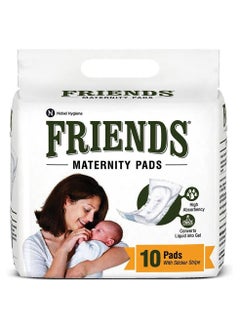 Buy Disposable Maternity Pads with Release tape for Post Pregnancy Bleeding 10 Pcs in UAE