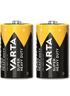 Buy Pack of 2 Zinc Carbon battery Varta Super Heavy Duty R20 D in Egypt