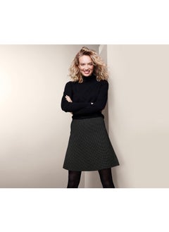 Buy Women Jacquard Rock Skirt, Black in UAE