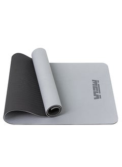 Buy 6mm Thick TPE Yoga Mat Non Slip - Versatile Exercise Mat with Strap Included, Gym Mat for Home Workout Mat - Ideal as Pilates Mat, Yoga Mat, Fitness Mat and Many Other Home Workouts - Dark Grey in UAE