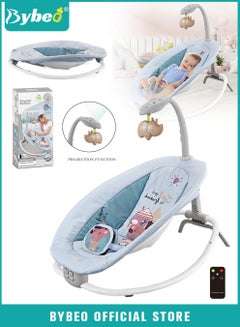 Buy Baby Swing Cradle, Electric Babies Rocker Chair, Portable Baby Bouncer for Inside and Outdoor to Newborn to Toddler With Mild Soothing Vibration, Music,Toy bar, 3-Point Safety Harness, Remote Control in UAE