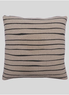 اشتري Classic Cotton Blend Stripes Throw Cushion Cover Decorative Square Pillow Case Home Styling Soft & Durable Ideal for Livingroom, Bedroom, Sofa, Couch Decor 50x50cm في الامارات