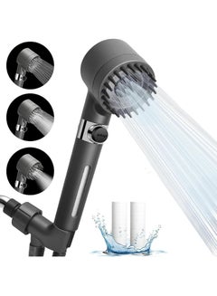 Buy Powerful pressurized shower nozzle Bathroom shower filter Household shower head spray bath shower head set in UAE