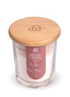 Buy A Love Letter Candle By Zaha Home Roses Scented, 100 Gram Medium Jar With A Natural Wooden Lid, 1-Wick Candle, Over 35 Hours Of Burn Time, Hand Poured In Egypt. in Egypt