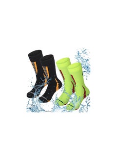 اشتري Waterproof Socks, 2 Pairs Unisex Waterproof Breathable Socks, Outdoor Camping  Skiing Hiking Wading Fishing Socks Cycling Golf for Men Women(43-46) في السعودية