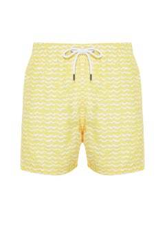 اشتري Yellow Standard Size Geometric Print Swim Shorts TMNSS24DS00027 في مصر