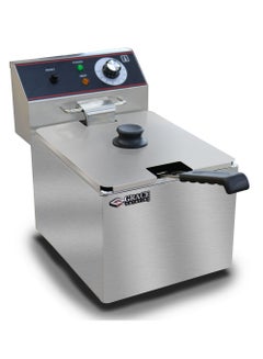 Buy Grace Commercial Counter-top Electric Single Fryer 8 Liter Stainless Steel Deep Fryer with Cover 220V 3250 Watts in UAE