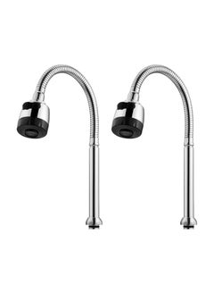 Buy Kitchen Faucet with Flexible Sprayer Head Set of 2 - 50cm - Pull-Down Water Tap Sprayer, Dual Spray Modes, Leak-Proof, Water-Saving, High Arc, Easy Installation, Flexible Reach for Large Sinks in Saudi Arabia