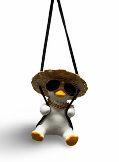 Buy cute Duck with hat and glasses suitable for car Hanging  Mirror Accessories in Egypt