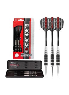 Buy Harrows Black Jack Stainless Steel Tip Darts Set 18g, 20g, 22g & 24g - Inlcudes Speedline Shafts, Supergrip Flights & Travel Case in UAE