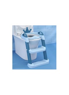 اشتري Large Plastic Chair Baby Toilet Baby Potty Trainer Seat With Ladder في الامارات