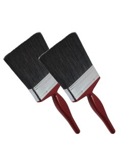 اشتري Pack Of 2 Professional Masonry Paint Brushes For Walls Ceilings Decorating Furniture And Fence Painting - 628 Red 5 في الامارات