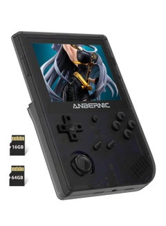 Buy RG351V Handheld Game Console, Plug & Play Video Games Supports Double TF Extend 256GB, Portable Game Console 3.5 Inch IPS Screen 2521 Games (Black) in Saudi Arabia