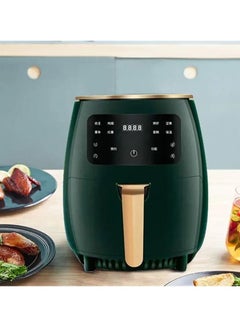 Buy Intelligent 6L Large Capacity Electric Oil Free Air Fryers French Fries Cooker Nonstick Deep Air Fryer With Timer Green in UAE