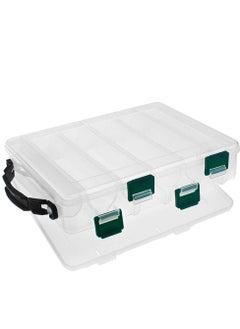 اشتري Fishing Tackle Storage Box, Double Sided Plastic Fishing Lure Box, Waterproof Visible Plastic Clear Fishing Lure Case, Suitable for Storage and Organization of Fishing Accessories Tools في السعودية