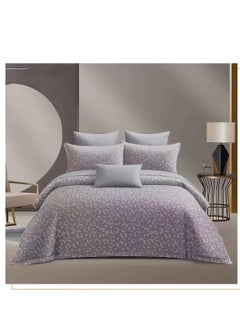 اشتري طقم لحاف Embrace King Comforter مكون من 6 قطع من القطن المصقول مقاس كينج، ملاءة سرير واحدة مثبتة 200 * 200 سم، لحاف واحد ثابت 220 * 240 سم، 4 قطع أغطية وسائد فائقة النعومة في الامارات