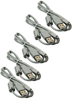 اشتري 5-Piece Mini USB 5Pin to USB 2.0 Male Data Cable for Hard Disk, Camera and Phone في السعودية