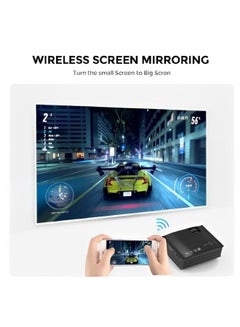 Buy LED PROJECTOR BLACK&WHITE LARG, Mini Wireless WiFi Projector 1080P 4K-Supported Home Theater Portable Movie Projector Compatible with TV Stick, PC, TV box -MULTICOLOUR in UAE