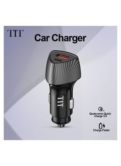 اشتري TIT-Car PD شاحن 38 واط شاحن سيارة للهاتف المحمول يشحن أسرع Qualcomm Quick Charge 3.0 لـ IOS Android متوافق مع معظم السيارات- T61 في السعودية
