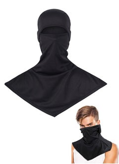 Buy Balaclava Long Neck Face Mask Cover, UV Sun Protection Breathable Polyester Face Mask, Outdoor Sports Breathable Headgear(Black) in UAE