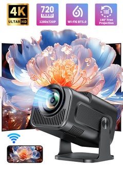 Buy Mini 4K Portable Projector, Outdoor Projector with Wifi 6 BT5.0, Support Auto Vertical Keystone, Android 11.0 OS with 720P Native Mini Movie Projector for Cellphone/TV Box/Xbox/Laptop/Home Theater in Saudi Arabia