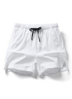 اشتري 2024 Mens Summer Ice Silk Casual Shorts Elastic Running White في السعودية