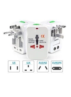 Buy All in One Universal Travel Adapter Plug USB AU US UK EU Converter Socket Plug Adapter in UAE