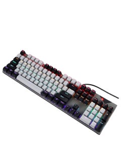 Buy FVQ302 Mixed Color Wired Mechanical Gaming Illuminated Keyboard (silver gray) in Egypt