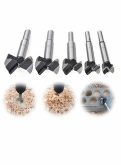 Buy Woodworker Drilling Hole Bit Set 5 Pcs Self-Centering Hole Saw Cutter Set  15-35 mm Carbide Bits High Speed Steel Wood Tool Punching Bit Wood Slabs Flat Wing Drilling Hole Counterbore in UAE