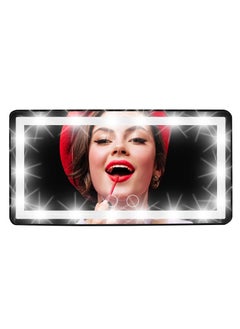 اشتري Car Visor Vanity Mirror Rechargeable LED Light Makeup Mirror for All Car  Universal Car Sun Visor Mirror  Innovative Car Mirror Accessories Black في السعودية