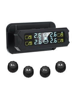 اشتري Wireless Solar Tire Pressure Monitoring System with 4 External Sensors, Real-Time Pressure and Temperature Monitoring (0-81 PSI) في السعودية