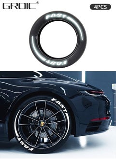 Buy 4 Pcs Wheel Rim Decal Stripes Set Sport Emblem Reflective Stickers,Wheels Tire Rim Safety Decoration Accessories,Automobile Decoration in UAE