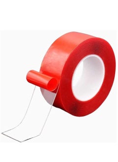 Buy Nano Tape Traceless Washable Adhesive Tape Reusable Nano Tape Double-Sided Removable Tape for Home Wall Room Office Decor Phones Pictures Household (red, 1mm*3cm*3m) (red) in UAE