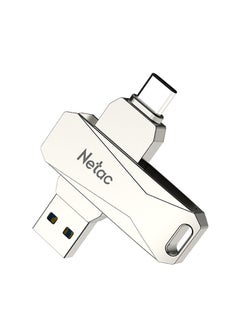 اشتري مقبس فلاش درايف بمنفذ Type-C USB مزدوج سعة 64 جيجابايت U782C_2 فضي في الامارات