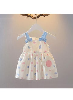 Buy Baby New Summer Cotton Princess Dress With Bag in Saudi Arabia