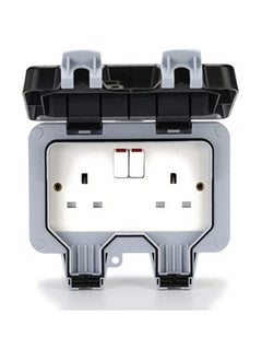 Buy Waterproof Outdoor Socket Rainproof Wall Electrical Outlets IP66 Switched Socket Covers 13A Outdoor Wall Weatherproof Plug Double Socket in UAE