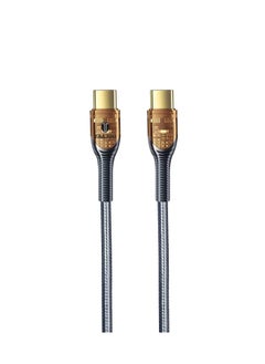 Buy 12-24V Transparent Fast Charger Data Cable 5V 3A Fast charging Length1m, OD- 3.5 mm Material Nylon Braided + Alu, Certificate -CE, Rohs, FCC chargers for iphone USB Cable. (C -C) in UAE