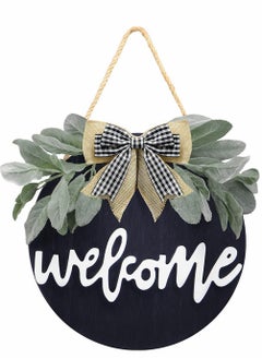 Buy Welcome Wreath Sign, Welcome Sign for Farmhouse Front Porch Decor, Rustic Home Door Hangers Front Door with Premium Greenery, Porch Hanging Housewarming for Home Decoration in Saudi Arabia