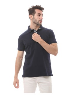 اشتري Cotton Short Sleeve Polo Shirt-Navy Blue في مصر