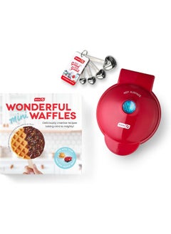 اشتري DMWGS001RD Machine for Individual, Paninis, Hash Browns,  other Mini waffle maker, 4 inch, Red Gift Set في الامارات