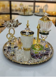 Buy Bakhoor Burner Set Crystal Elegance Ideal Wedding Gift and Home Décor with a Blend of Arabic and English Culture in UAE