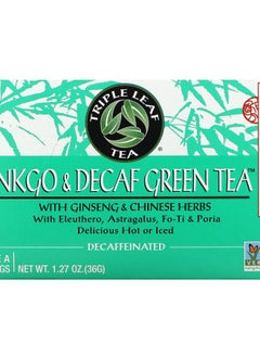 Buy Ginkgo & Decaf Green Tea 20 Tea Bags 1.27 oz (36 g) in UAE