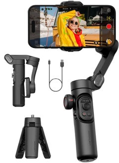 Buy Phone Gimbal Stabiliser 3-Axis Smartphone Foldable Gimbal for iPhone Gimble with Focus Wheel TikTok YouTube Vlog Stabiliser for iPhone & Android in Saudi Arabia