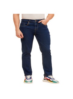 Buy Men Straight Fit Stretchable Jeans in UAE